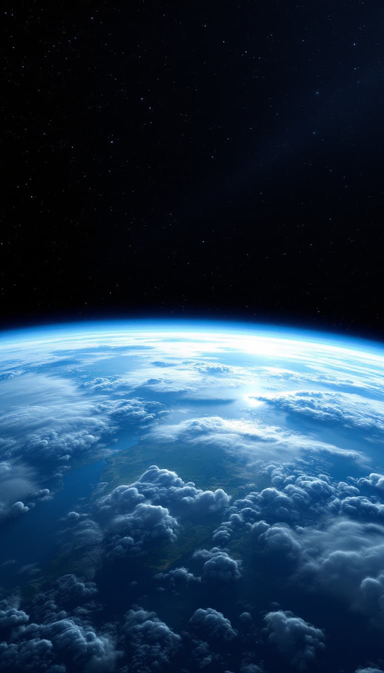 AI generated: 
"A serene, high-resolution image of planet Earth viewed from space. The Earth is fully visible, glo...