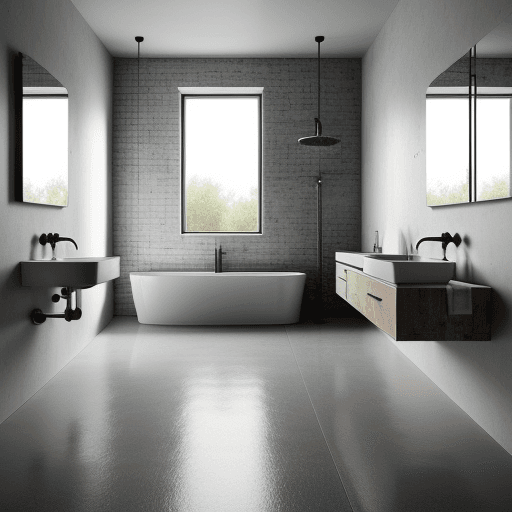 AI generated: High resolution photography interior design, ,modern floor, high resolution photography, bathroom in...