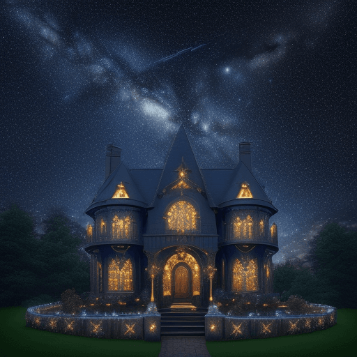 AI generated:  High resolution star design, bright starry sky, the night sky is very bright, a new star is rising,...