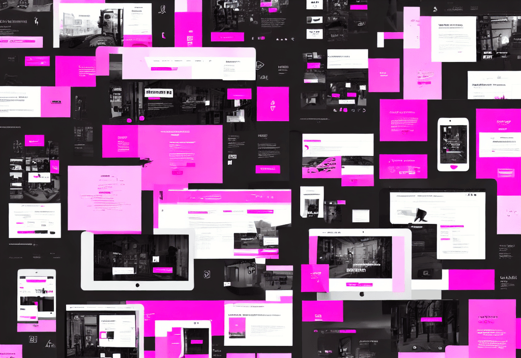 AI generated: beautiful website for web agency,ui,ux,ui/ux,Web Development,brand, Media-web.site,black,white,shade...