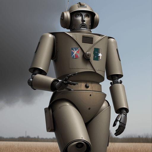 AI generated: High resolution photography, wehrmacht, robot, fictional