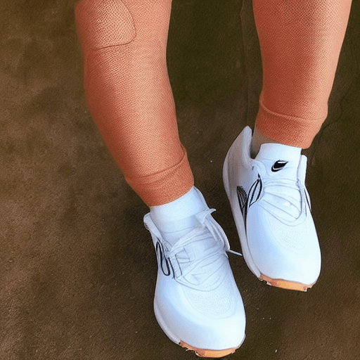 AI generated: white climbing nike shoe