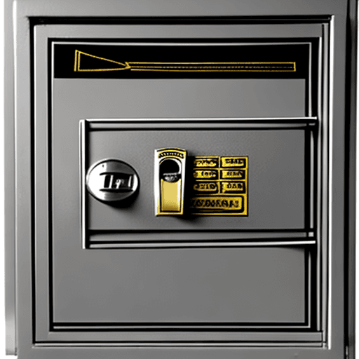 AI generated: empty bank safe with open door