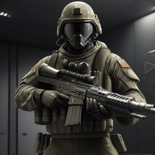 AI generated: A 3D highly cinematic  rendered micro detail unreal engine based very realistic military colour shoo...