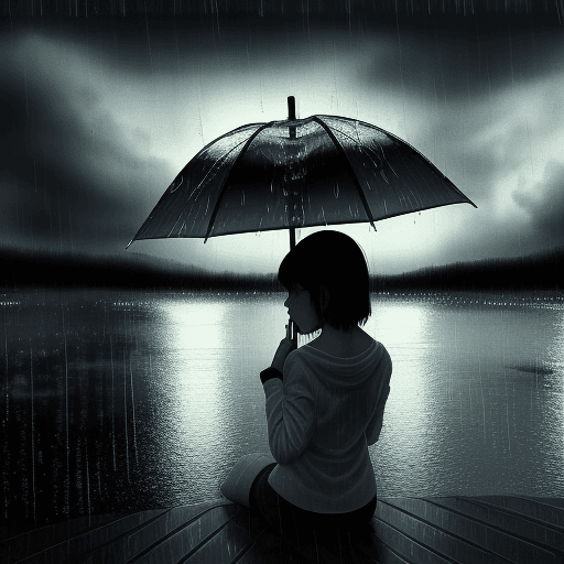 AI generated: A beautiful rainy night in 
