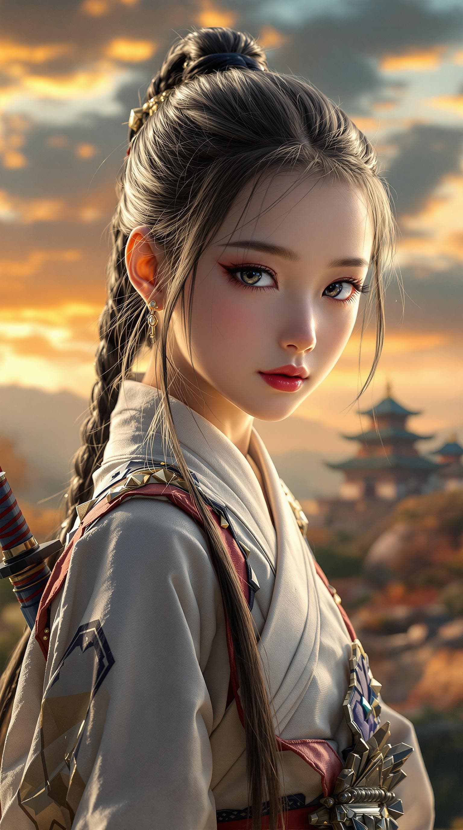 AI generated: a professional photo of a exceptionally beautiful girl in the world (must be age 7), (seven year old...