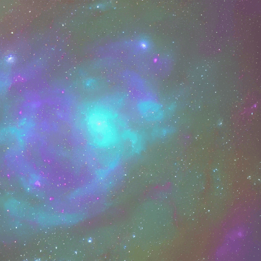 AI generated: galaxies, spirals, space, nebulae, stars, smoke, iridescent, intricate detail, in the shape of a ser...