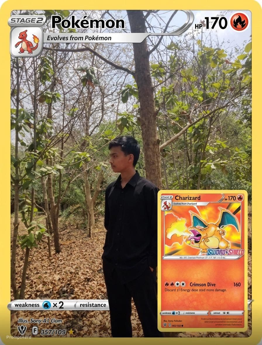 Hero prompt: 
Pokemon plus card 
