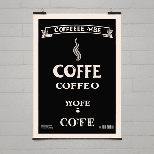AI generated: a poster of coffee, have "wish coffee" on it