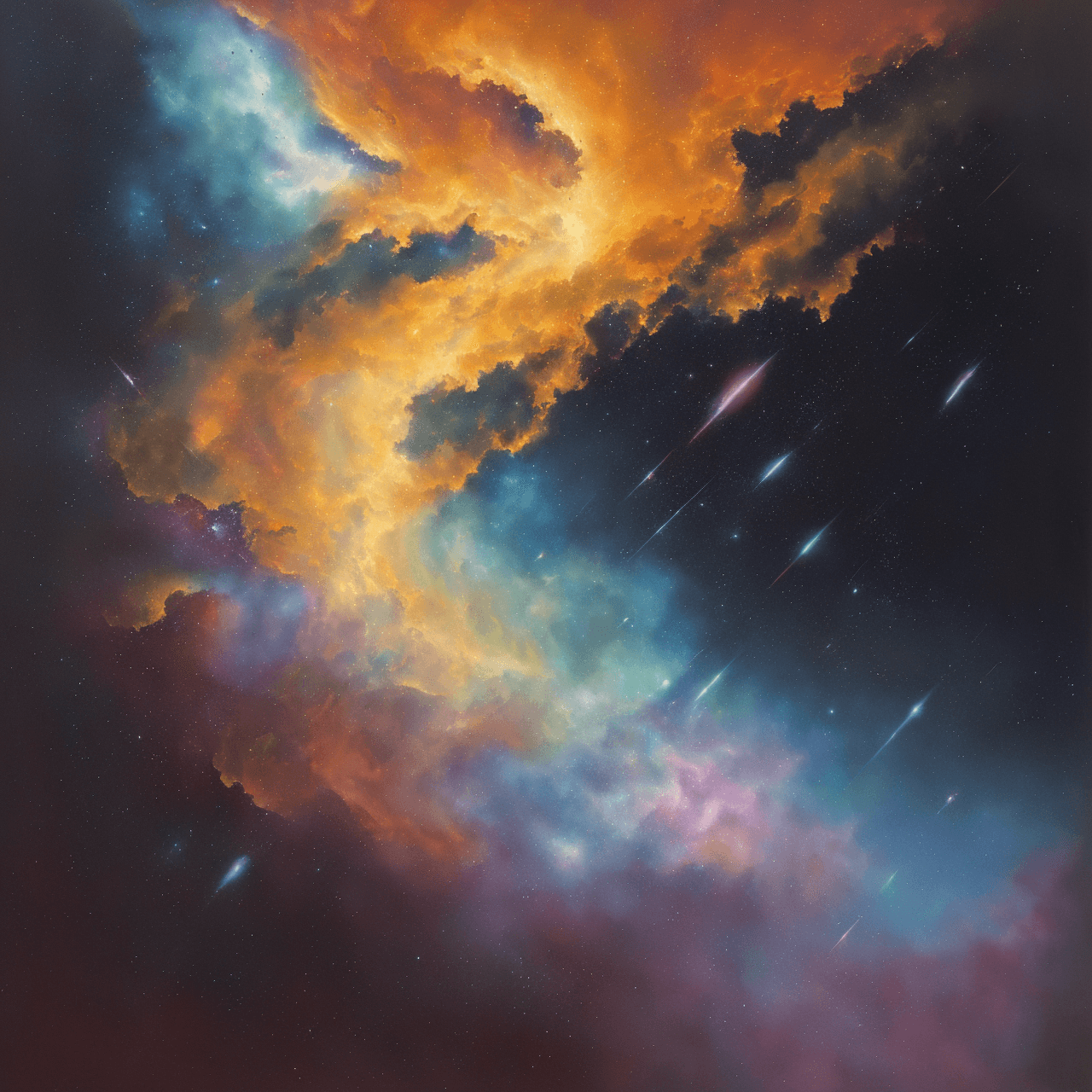 AI generated: absurdres, (great composition), traditional painting, in style of Kim Keever, <lora:add_detail:-0.9>...