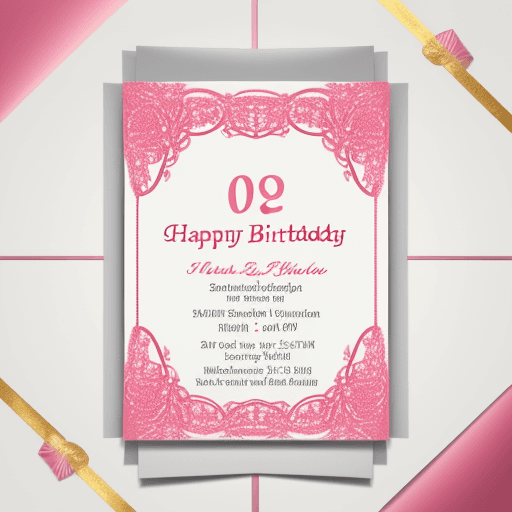 AI generated: Single-page Birthday invitation Card design