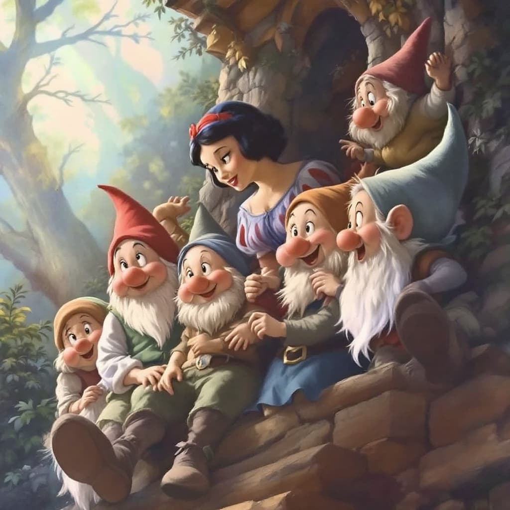 AI generated: Snow white and the seven dwarfs