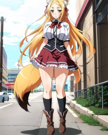 DxD all girls + Gasper (Rias, Sona, Yasaka, Venelana, Akeno, Asia, Tsubaki, Xenovia, Grayfia, Kunou, Gasper, Rossweisse, Irina, Kiryuu, Koneko, Kuroka, Serafall, Ophis, Ravel)  