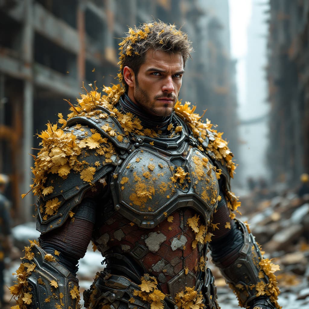 AI generated: a male superhuman, at a construction site, using telekinesis to breakdown surrounding objects and en...