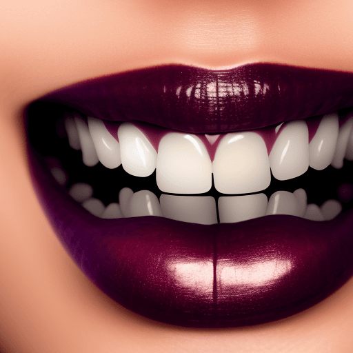 AI generated: high definition, 8k lips, dark maroon lipstick, no face, full mouth, photo realistic perfect teeth a...