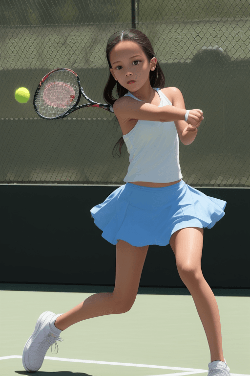 AI generated: Jenna Ortega playing tennis