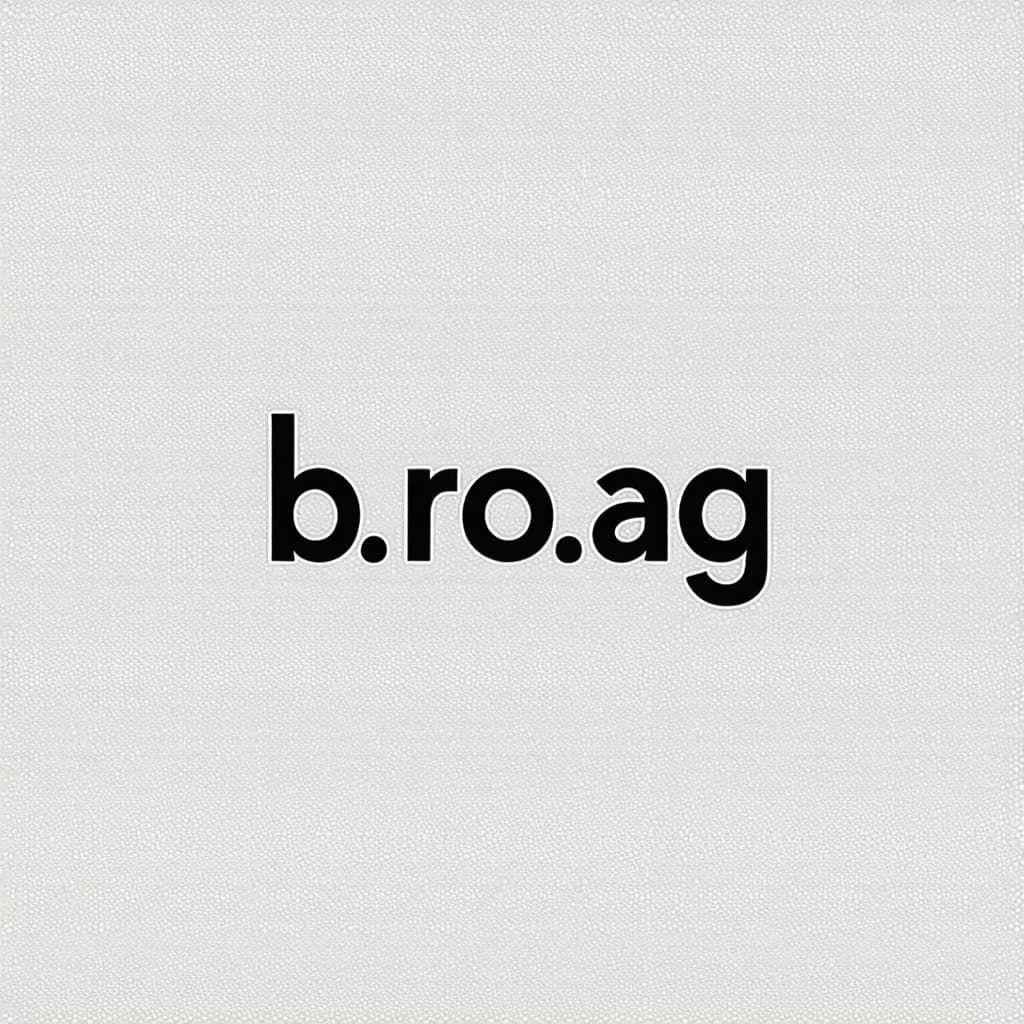 AI generated: put the name "b r o a g" in small letters at the bottom of the picture in a minimalist style