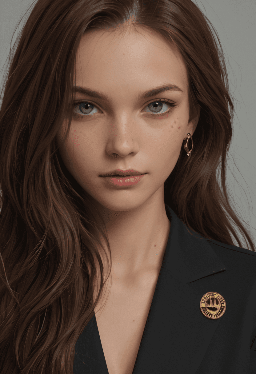 AI generated: Advertising poster style close-up of a stunning fashion model, ultra-realistic portrait, shot on a S...