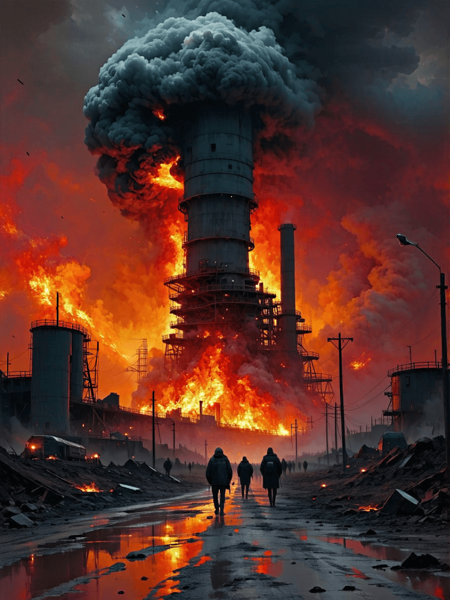 AI generated: /imagine prompt an amazing futuristic dystopian image (in the style of the artist Joao Ruas:1.9), En...