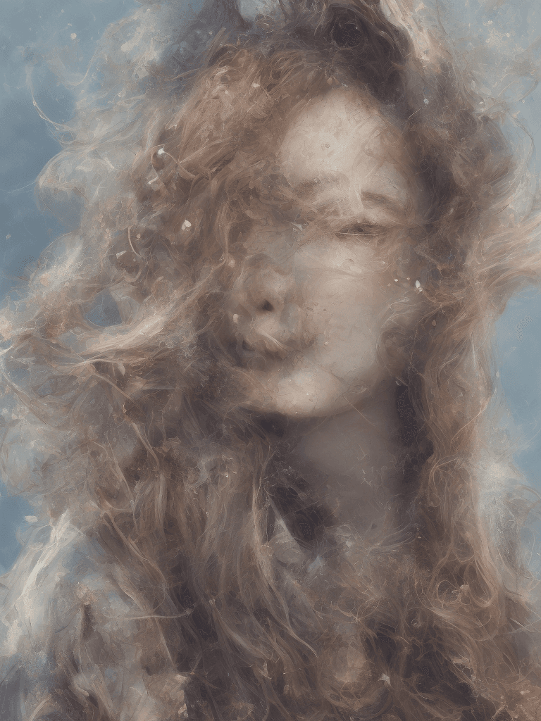 AI generated: sea breeze, golden hour, freckles, natural skin, perfect face, character portrait, complex, canvas, ...