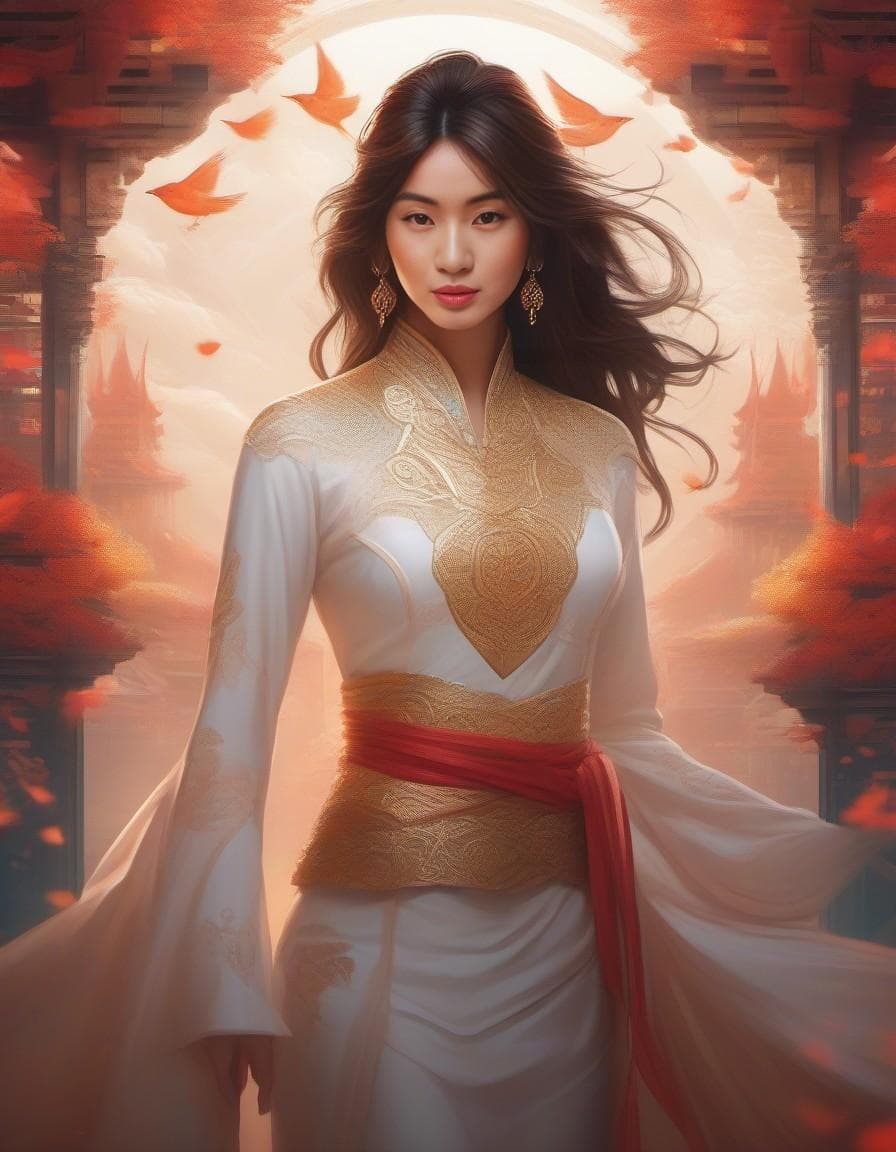 AI generated: Wandering alone, Lost in thought, Ahri, seeking solace, Finding peace within| centered| stunning vis...