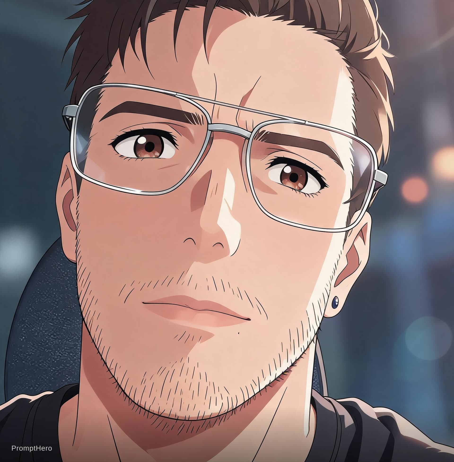 AI generated: High quality portrait of Gordon Freeman from HL2. Art by Makoto Shinkai, Crunchyroll, pixiv, danboor...