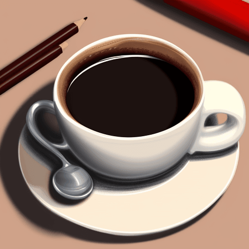 AI generated: drawing drinking cup of coffee for christmas