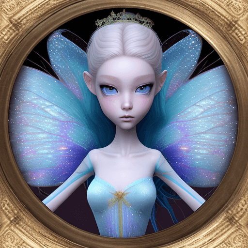 AI generated: create a fairy with Body has a slender, delicate frame with graceful proportions.Her face is youthfu...