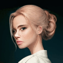 AI generated: An image of a woman offering a sophisticated over-the-shoulder look towards the viewer. Her body is ...