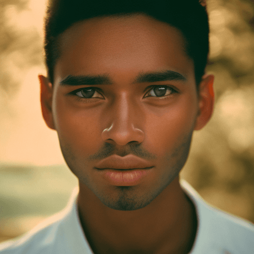 AI generated: hyperrealistic photography, portrait of handsome man from Panama, summer, dramatic light, looking do...