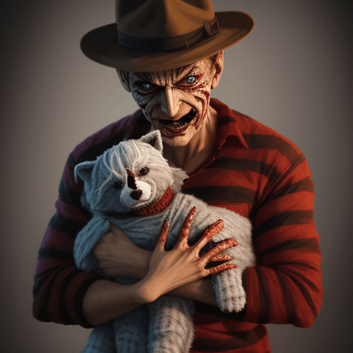 AI generated: Snuggles as Freddy krueger