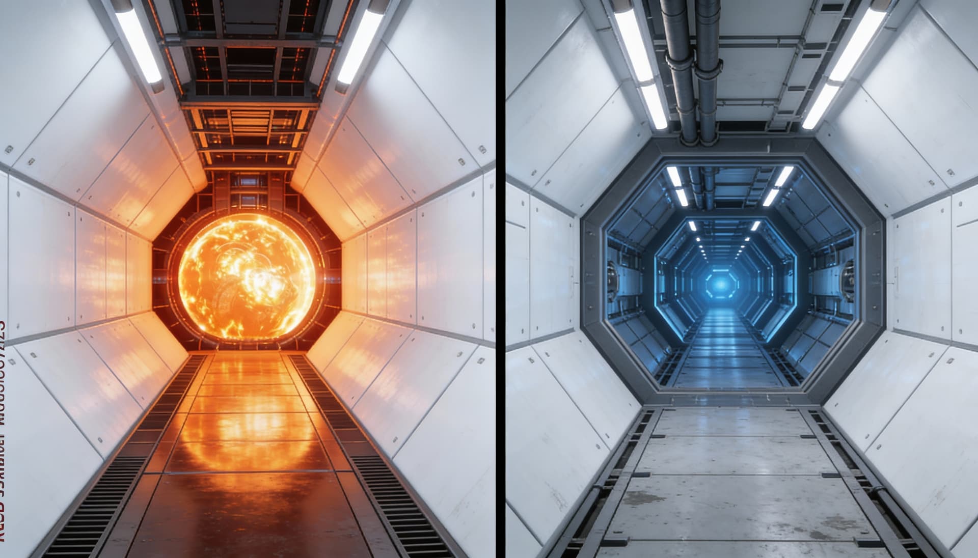 AI generated: Create the Beam Weapons Conduit. Reference Image one is the Fire end of the Conduit. Reference image...