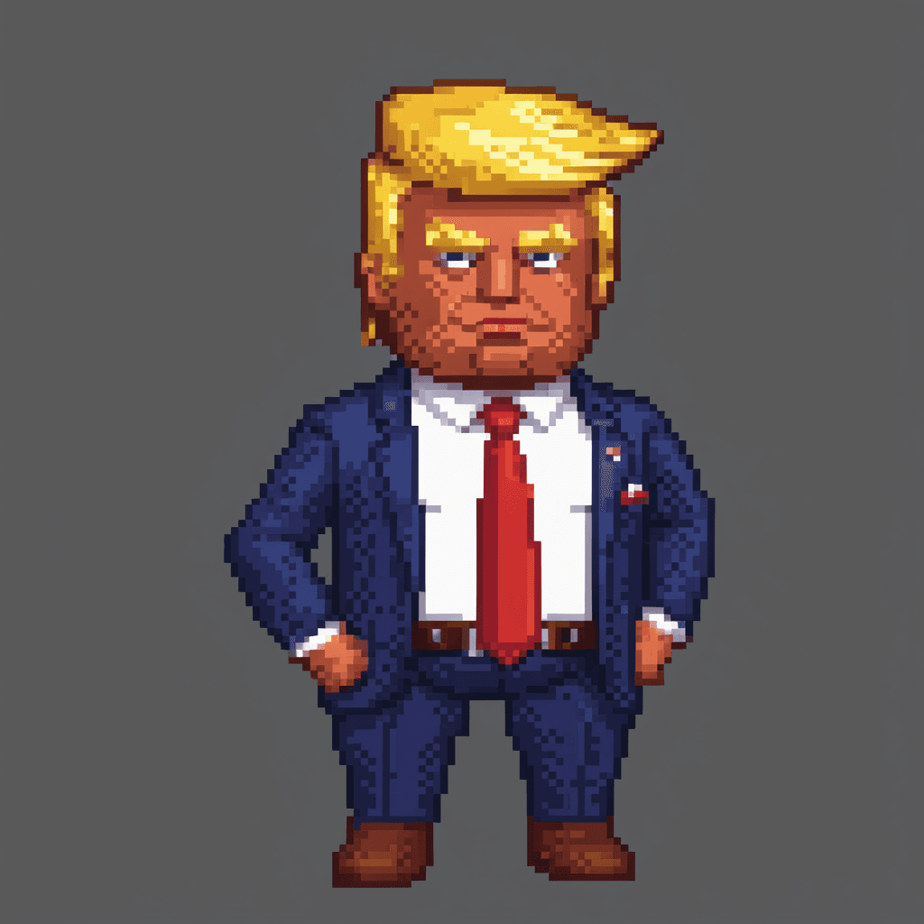 AI generated: Donald Trump Fortnite skin, presidential fortnite skin, sunny, detailed, unreal engine 4, trending o...