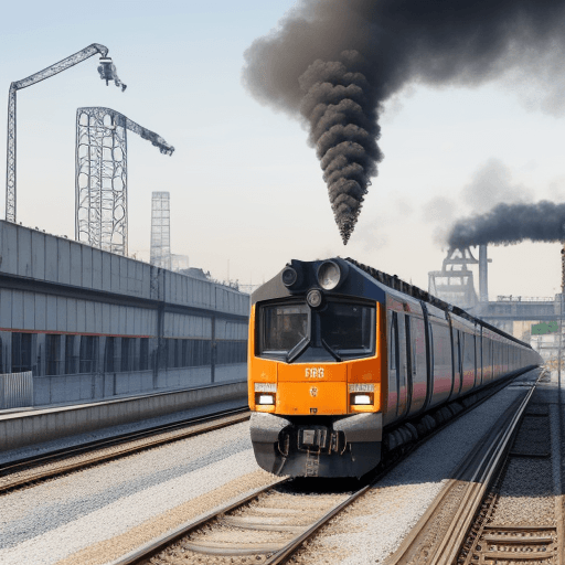 AI generated: contrôle, machine, ferroviaire, rail, chantier, développement, industrie, qualité