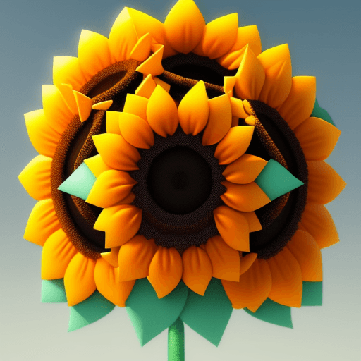 AI generated: 3D Puffy Wrap pattern sunflowers 
