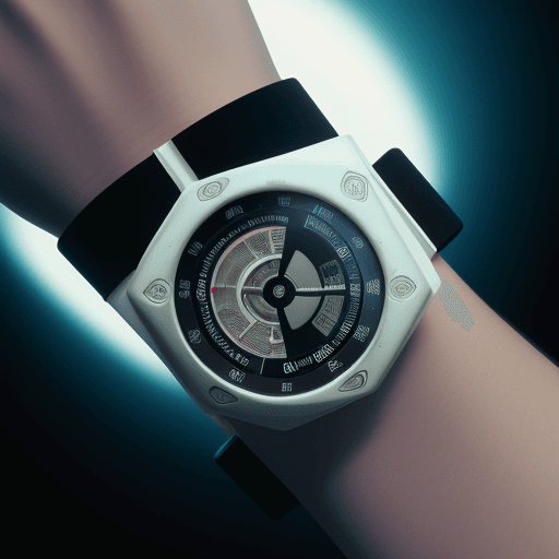 AI generated: a futuristic wrist watch, shot on Agfa Vista 200, side-angle view, 4k --ar 16:16 --stylize 1000 --v ...