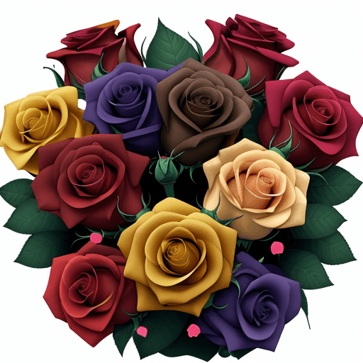 AI generated: roses multicolor 
