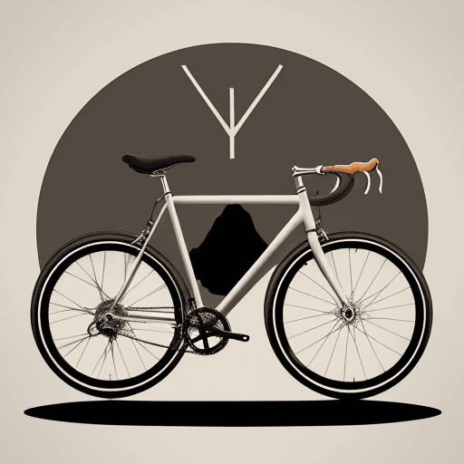 AI generated: Generate a logo that captures the essence of a traveling cyclist and the joy of enjoying thoughtfull...