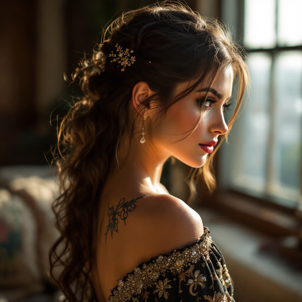 AI generated: Beautiful woman, showing ass