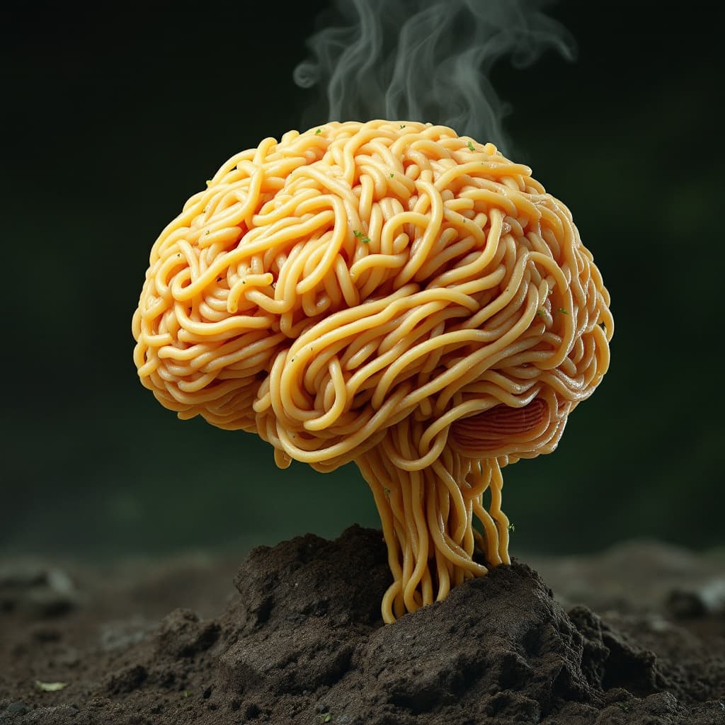 AI generated: brain noodles