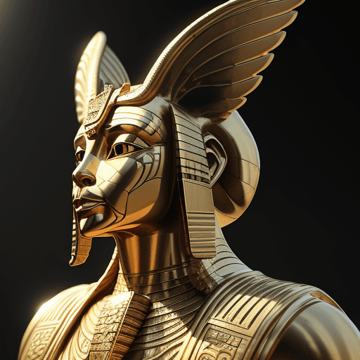 AI generated: Sphinx with a Muscles and Pharaonic costume, intricate design and details, dramatic lighting, hyperr...