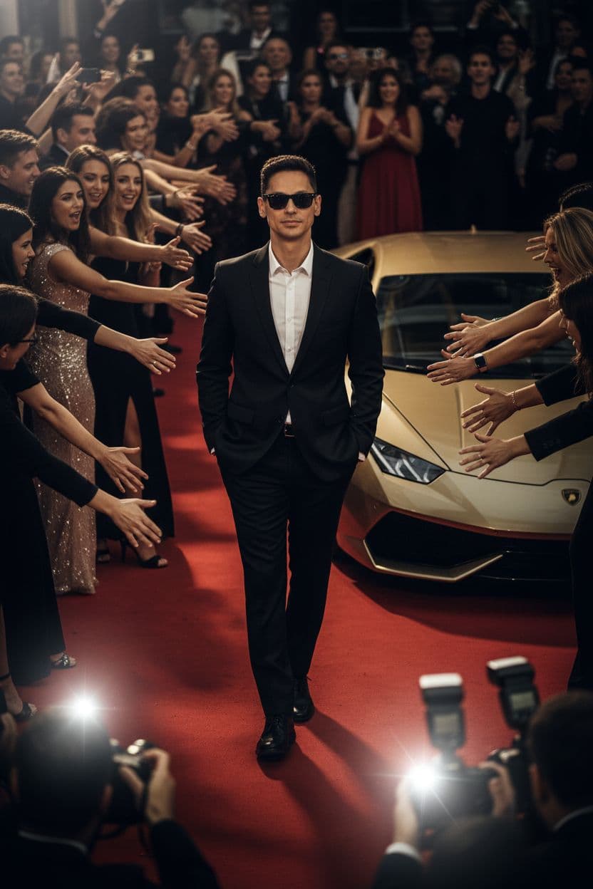 AI generated: Generate a hyper-realistic, cinematic 8k image of the uploaded man with his face fully preserved. he...