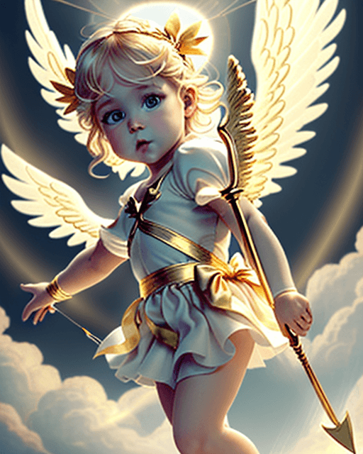 AI generated: Sweet cupid

Photorealistic ultra-detailed full-body view of a cute baby angel girl with blond hair,...