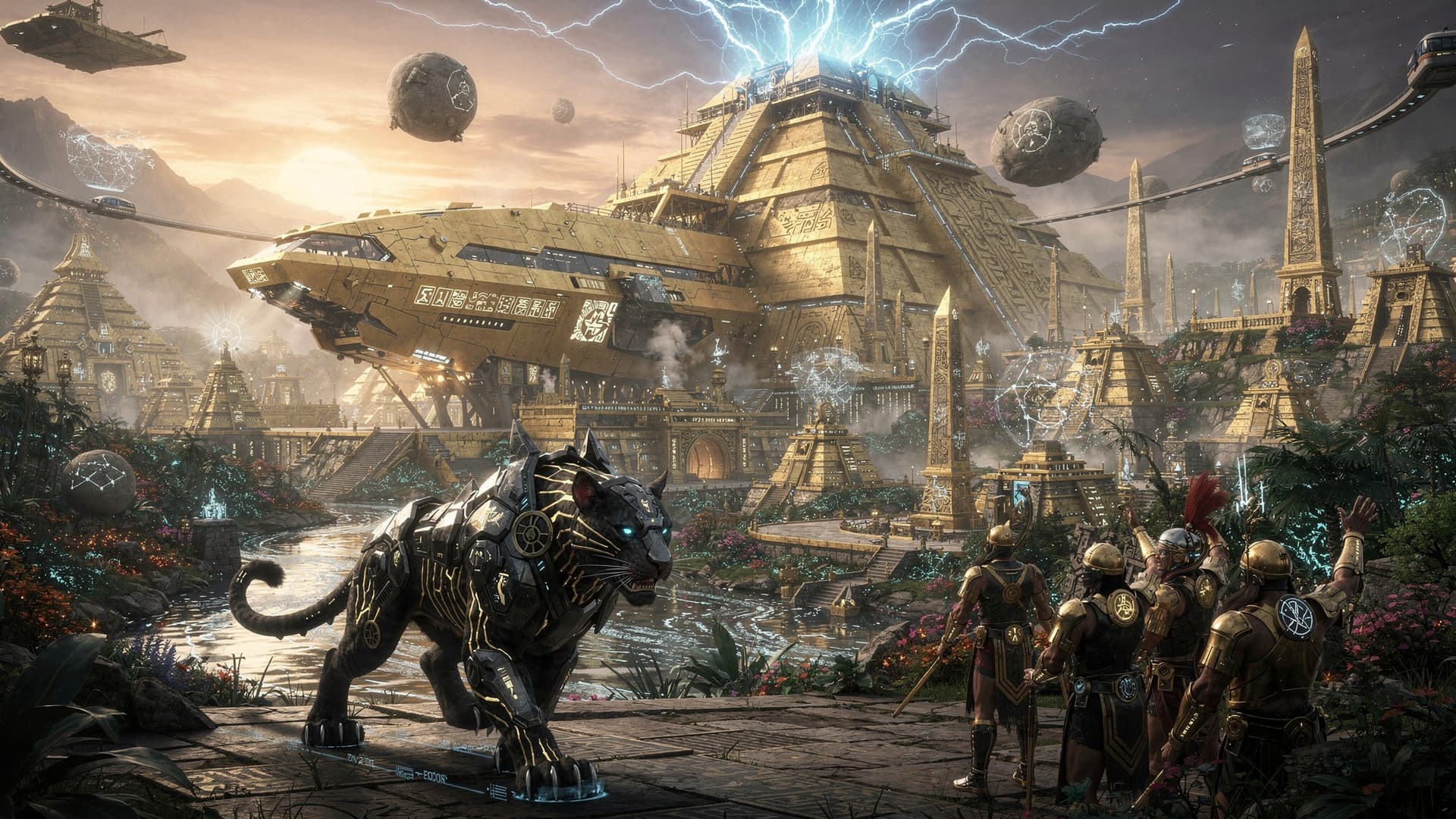 AI generated: The Tartarian Awakening Dawn, Early Sunrise: Inca Jaguars and Warriors at the Transolar Depot

Core ...
