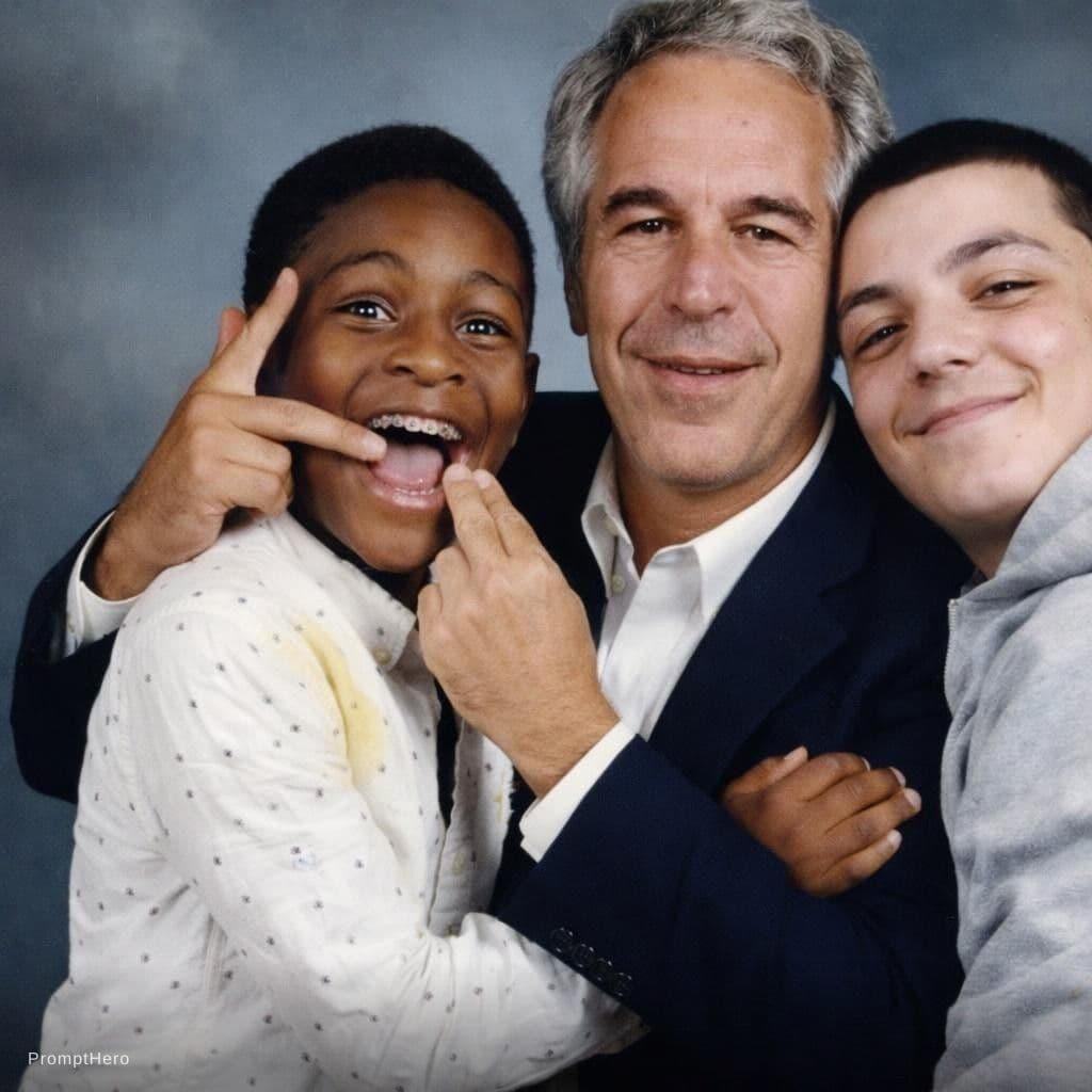 AI generated: Put the boy on the far left in the group image in the image with the white guy and black boy