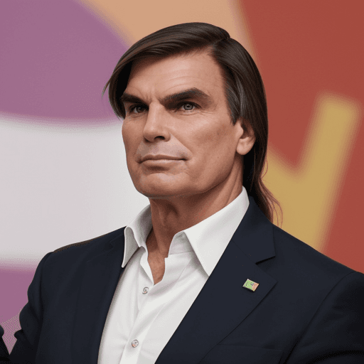 AI generated: jair bolsonaro  elegante feliz 