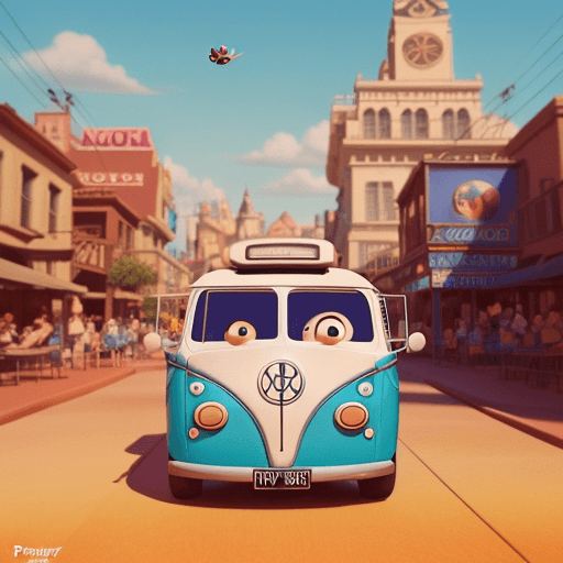 AI generated: Pixar disney poster 4k based on instagram:perdidos_en_una_kombi