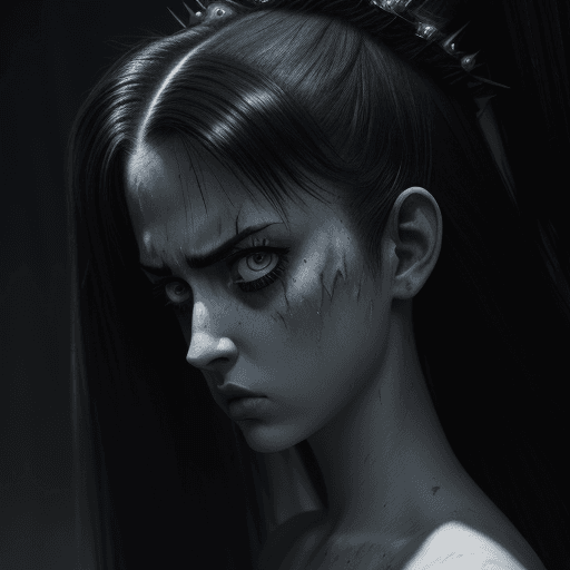AI generated: Photo of a Priscilla Kelly, humiliation, 2girls, dramatic light, , cinematic lighting, battered, low...