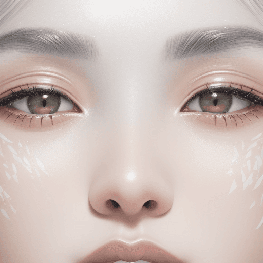 AI generated: what is summer's color, by Catallia Vasquez painting, shallow silver white, face close up, --s 400, ...