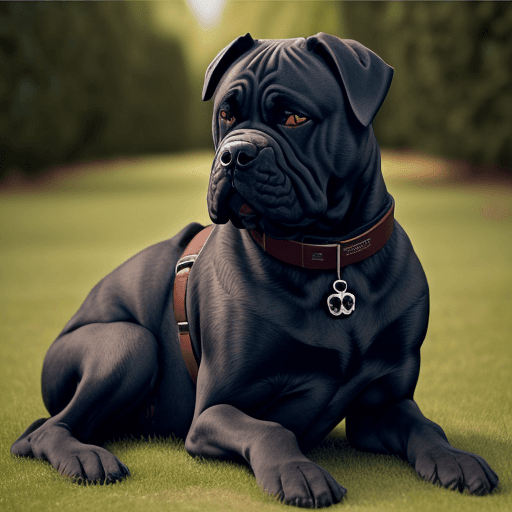 AI generated: cane corso wear military